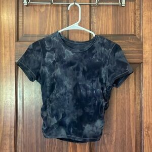 Purple tie die shirt